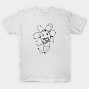 Smile flower sketch T-Shirt